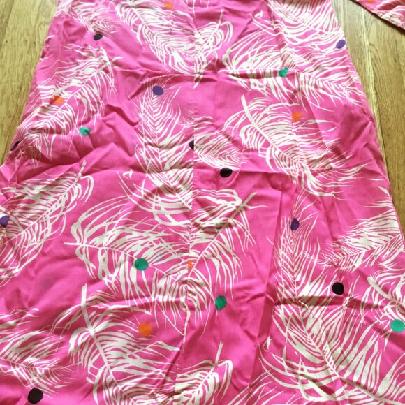 Mr. "B" of California Pink Feather Multicolor Polka Dot Max Mumu Party Dress - Picture 4 of 9